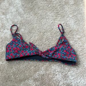 Tilly’s Floral Tie Front Bikini Top
